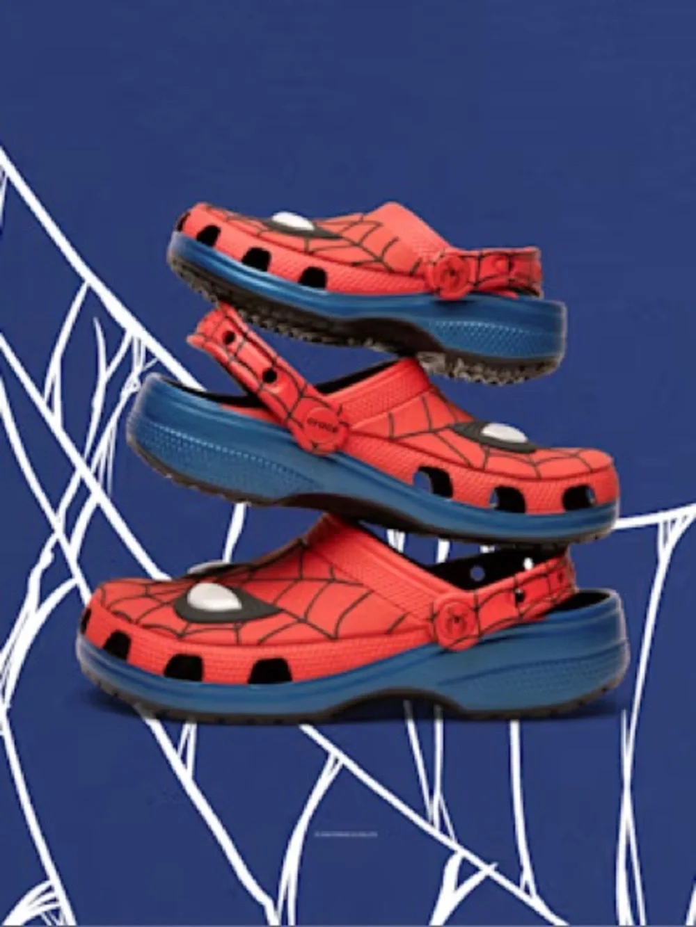 Crocs Kids Spider-Man Red & Blue Clog Sandals big kids size can fits womens